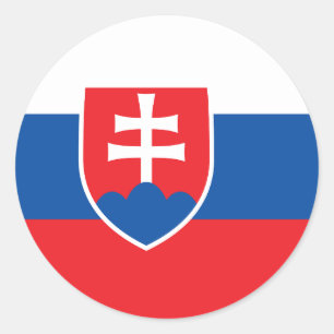 Adesivo Vinheta com bandeira da Eslováquia