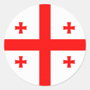 Adesivo Vinheta com bandeira da Geórgia