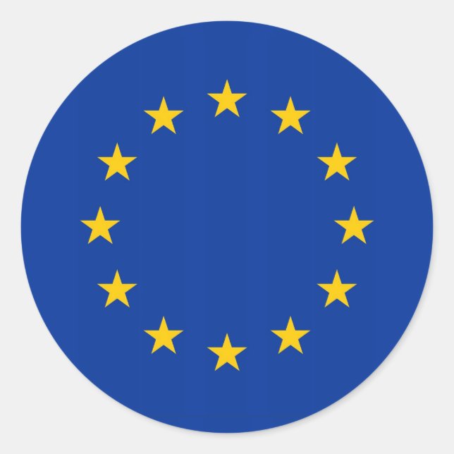 Adesivo Vinheta com bandeira da União Europeia (Frente)
