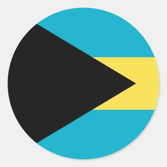 Adesivo Vinheta com bandeira das Bahamas (Frente)