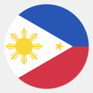 Adesivo Vinheta com bandeira das Filipinas