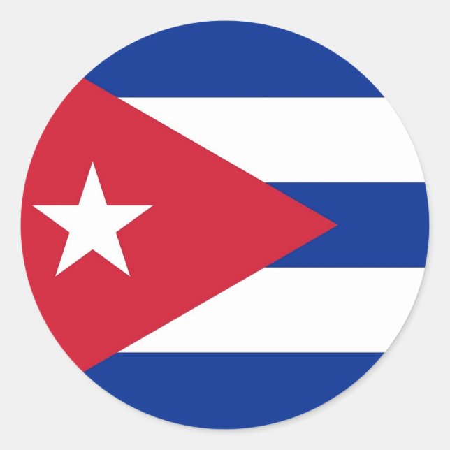 Adesivo Vinheta com Bandeira de Cuba (Frente)