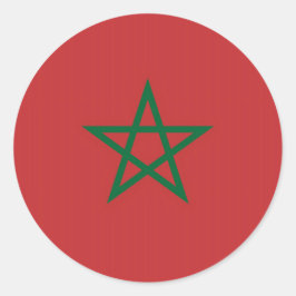 Adesivo Vinheta com Bandeira de Marrocos