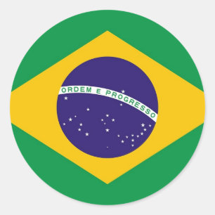 Adesivo Vinheta com Bandeira do Brasil