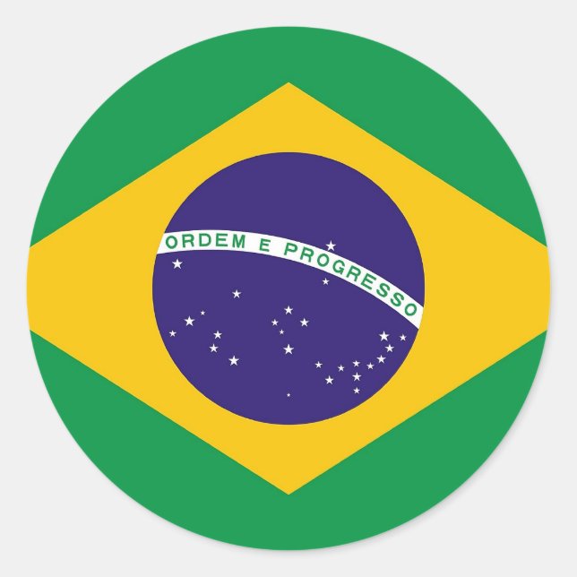 Adesivo Vinheta com Bandeira do Brasil (Frente)