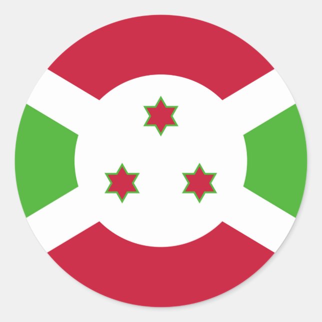 Adesivo Vinheta com Bandeira do Burundi (Frente)
