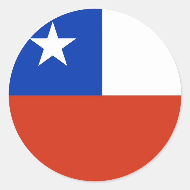 Adesivo Vinheta com bandeira do Chile (Frente)