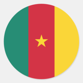Adesivo Vinheta com bandeira dos Camarões
