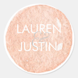 Adesivo vinheta com carimbo de aquarela Monograma com vinh