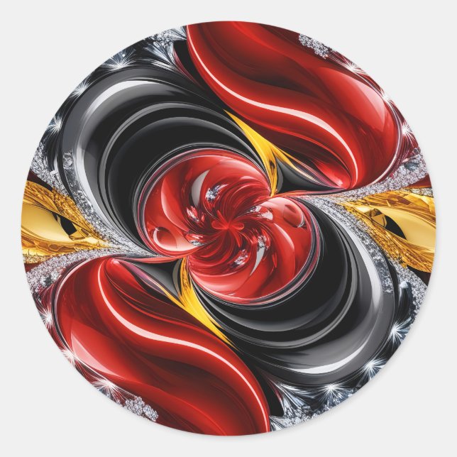 Adesivo Vinheta com Design de cores alemãs (Frente)
