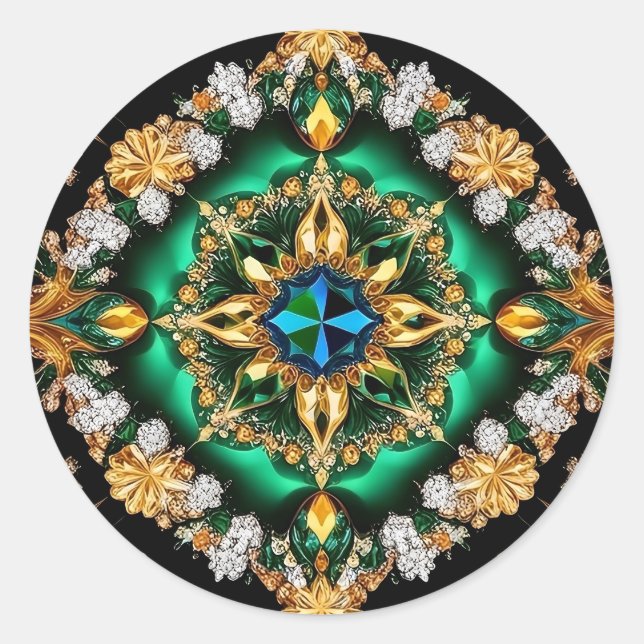 Adesivo Vinheta com Design de cores brasileiras (Frente)