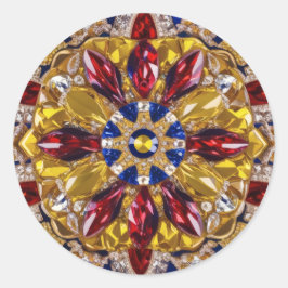 Adesivo Vinheta com Design de cores Colômbia