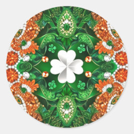 Adesivo Vinheta com Design de cores da Irlanda