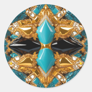 Adesivo Vinheta com Design de cores das Bahamas