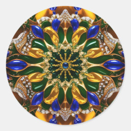 Adesivo Vinheta com Design de cores do Brasil