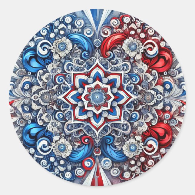 Adesivo Vinheta com Design de cores francesas (Frente)