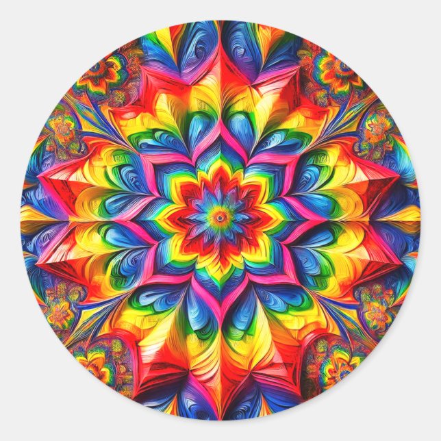 Adesivo Vinheta com Design de cores LGBTQ (Frente)