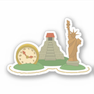 Adesivo Vinheta com Grelha de Tempo Poptropica