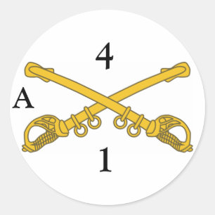 Adesivo Vinheta com insígnia 4cav, 4, 1, A