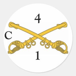 Adesivo Vinheta com insígnia 4cav, 4, 1, C