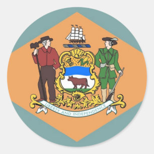 Adesivo Vinheta com Sinalizador de Delaware