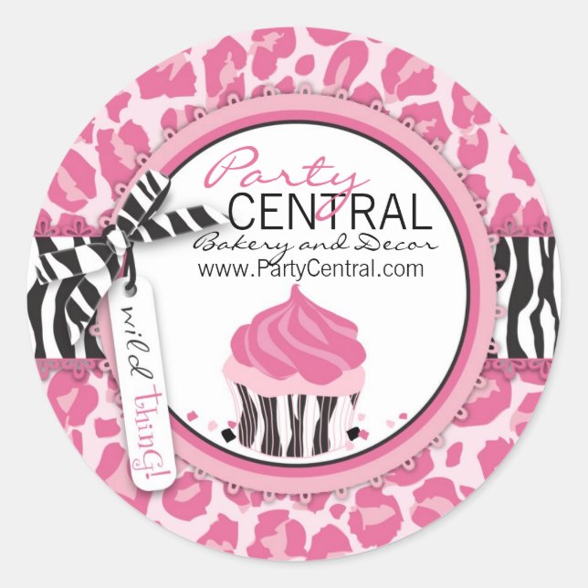 Adesivo Vinheta comercial do Cupcake selvagem CP (Frente)
