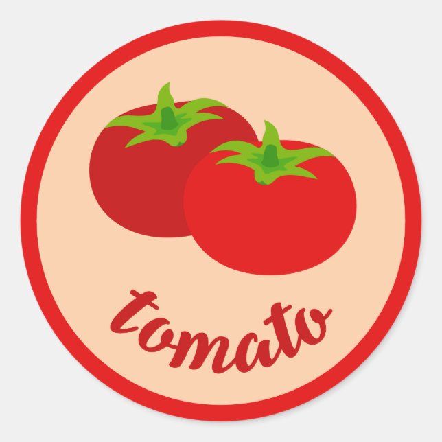 Adesivo Vinheta-comida de tomate vegetal (Frente)