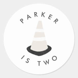 Adesivo Vinheta Cone de Festa de aniversário de Construção