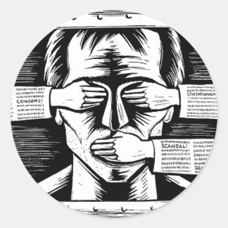 Adesivo Vinheta contra qualquer tipo de censura