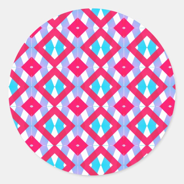 Adesivo Vinheta cor-de-rosa, púrpura e azul (Frente)