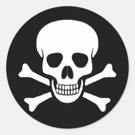 Adesivo Vinheta Crânio e Crossbones