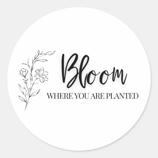 Adesivo Vinheta cristã | Bloom Faith Inspirational (Frente)