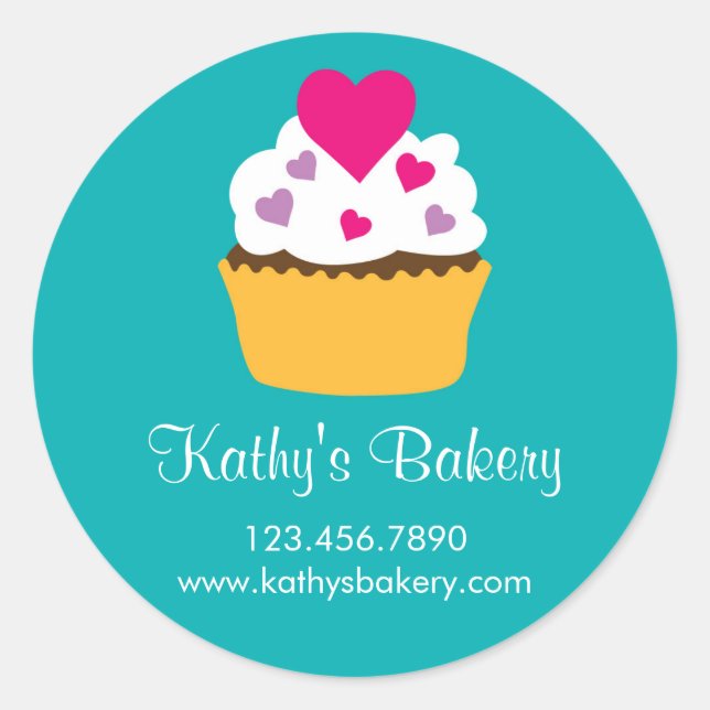 Adesivo Vinheta Cupcake (Frente)