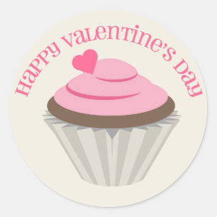 Adesivo Vinheta Cupcake rosa