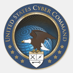 Adesivo Vinheta Cyber Command dos EUA