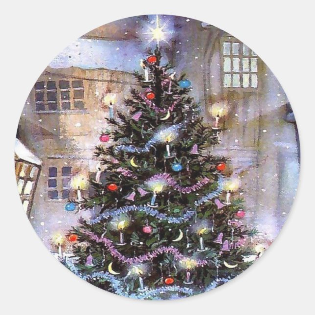 Adesivo vinheta da árvore de Natal (Frente)