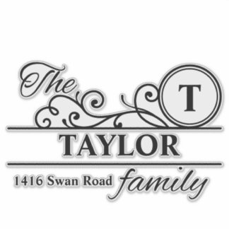 Adesivo Vinheta da Caixa de Correio da Família Personaliza