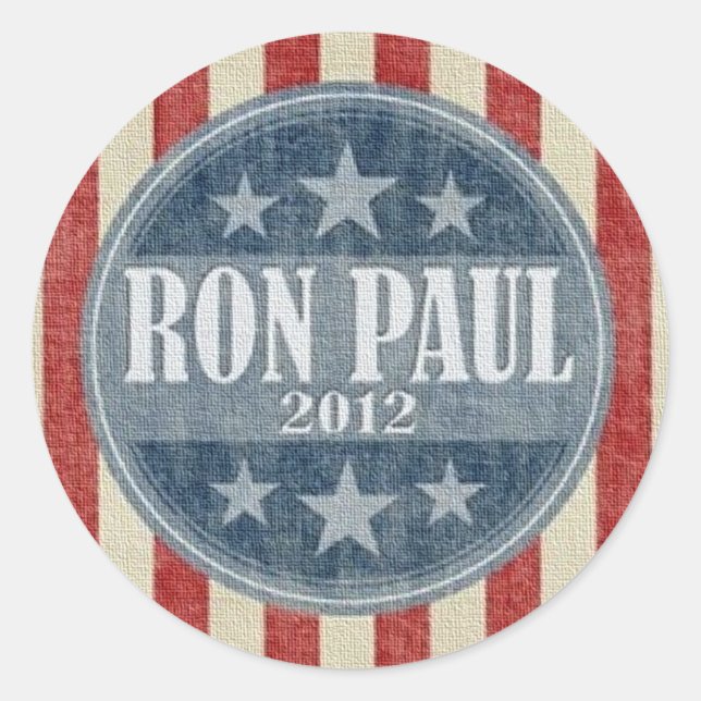 Adesivo Vinheta da campanha Ron Paul 2012 (Frente)