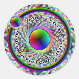 Adesivo Vinheta da célula de combustível a hidrogênio