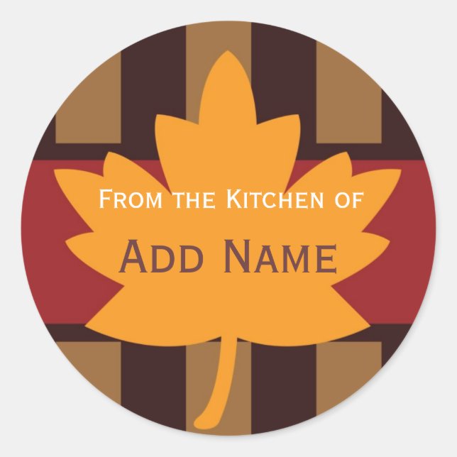Adesivo Vinheta "da cozinha da cozinha" do outono personal (Frente)