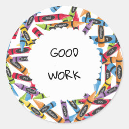 Adesivo Vinheta da Escola de Trabalho do excelente