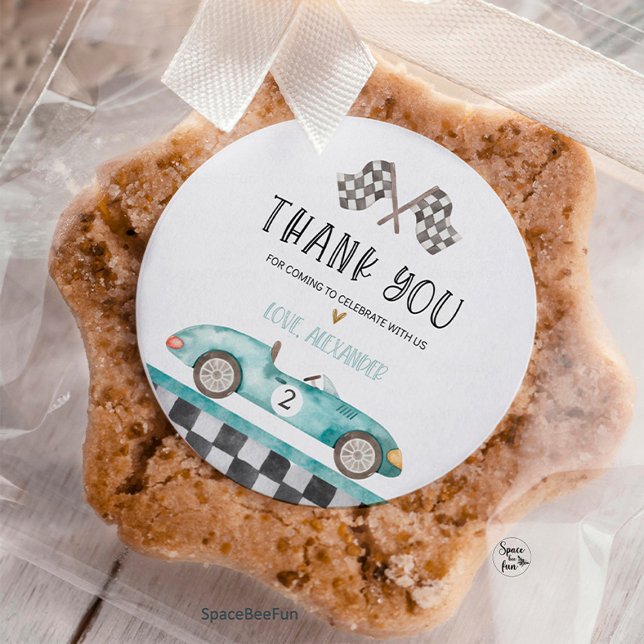 Adesivo Vinheta da festa do carro de corrida (Fast Car Birthday, Racing Car Decor, sticker Foam Board, Two Fast Cars, Birthday Party Sign, Car-The)