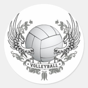 Adesivo Vinheta das Asas de Voleibol