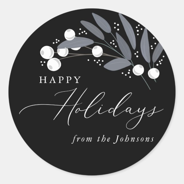 Adesivo Vinheta das Berries de Natal (Frente)