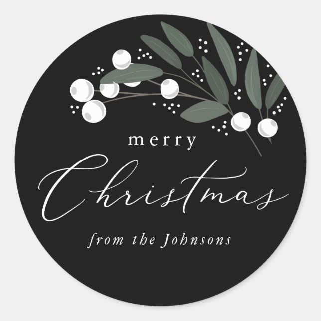 Adesivo Vinheta das Berries de Natal (Frente)