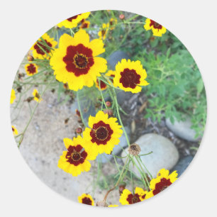 Adesivo Vinheta das flores amarelas