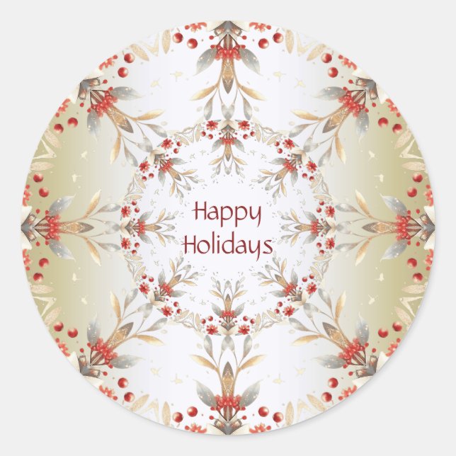 Adesivo Vinheta das Flores de Férias Modernas (Frente)