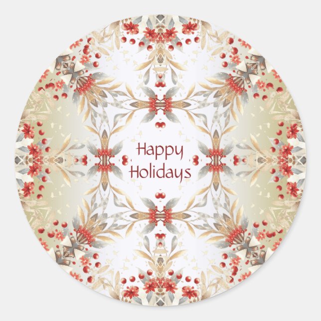 Adesivo Vinheta das Flores de Férias Modernas (Frente)