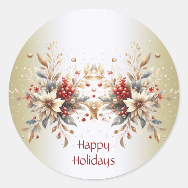 Adesivo Vinheta das Flores de Férias Modernas (Frente)