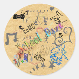 Adesivo Vinheta Daze School